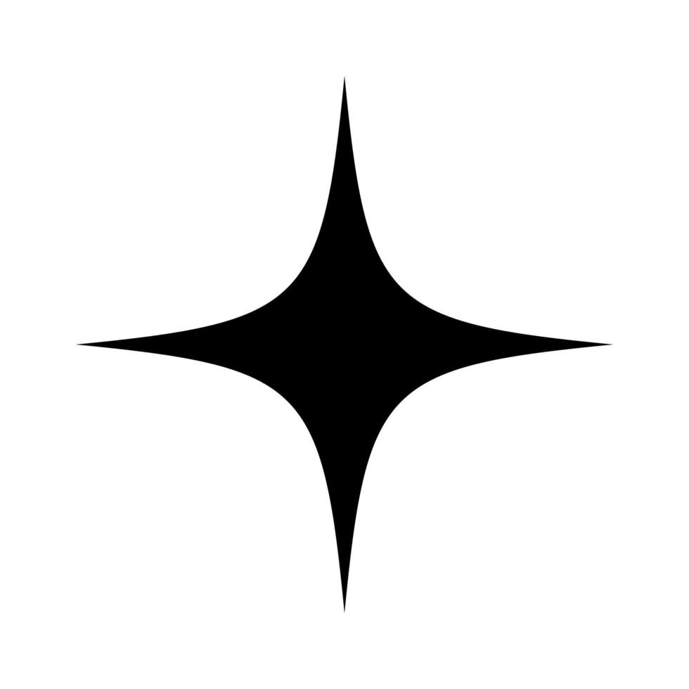 icono de estrella de color negro. vector