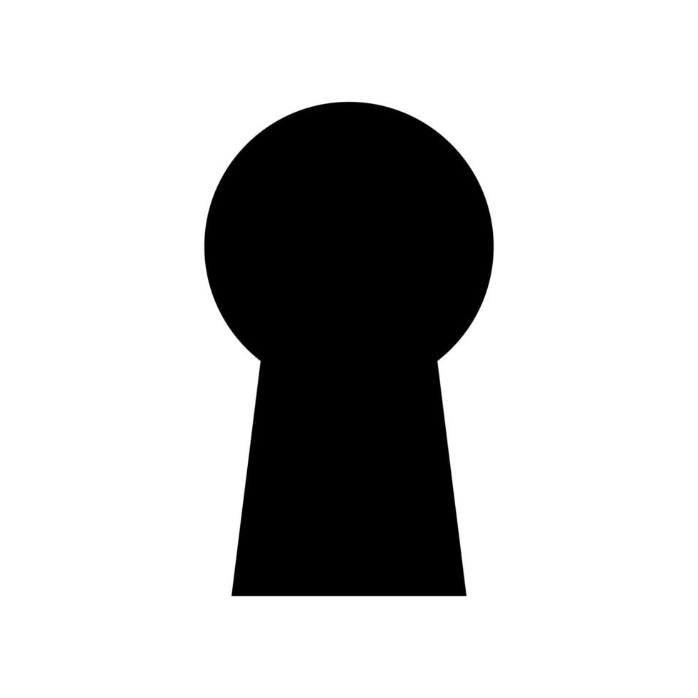 Keyhole black color icon . vector
