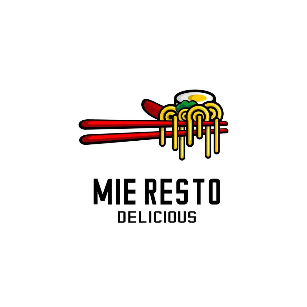 vector de fideos logo