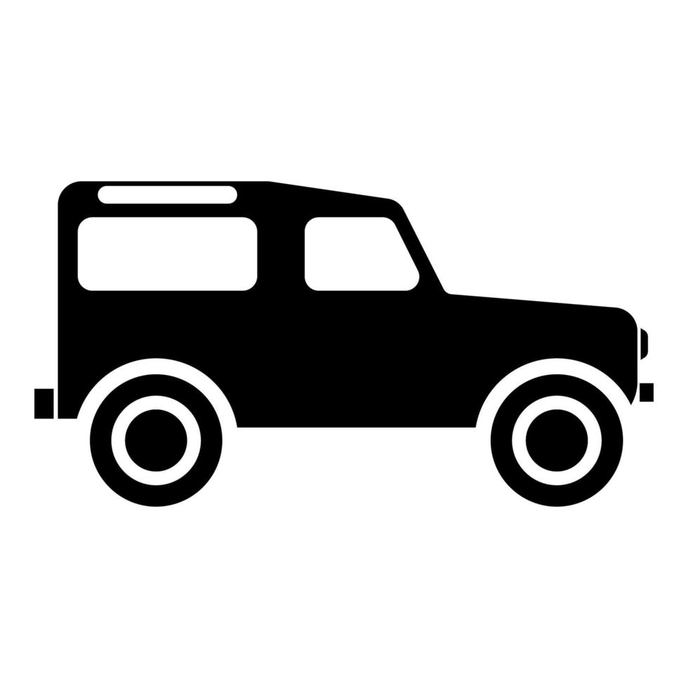 Off road vehicle icon black color illustration flat style simple image vector