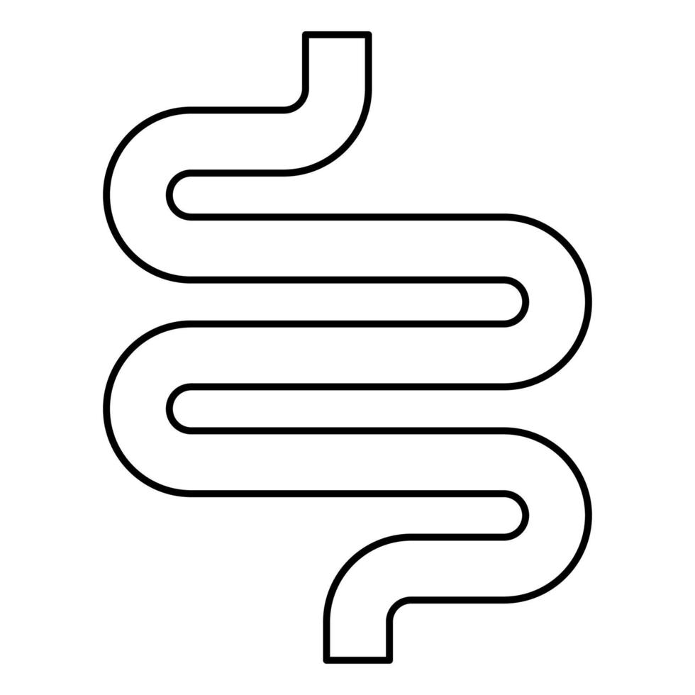 Intestine or bowels icon black color illustration flat style simple image vector