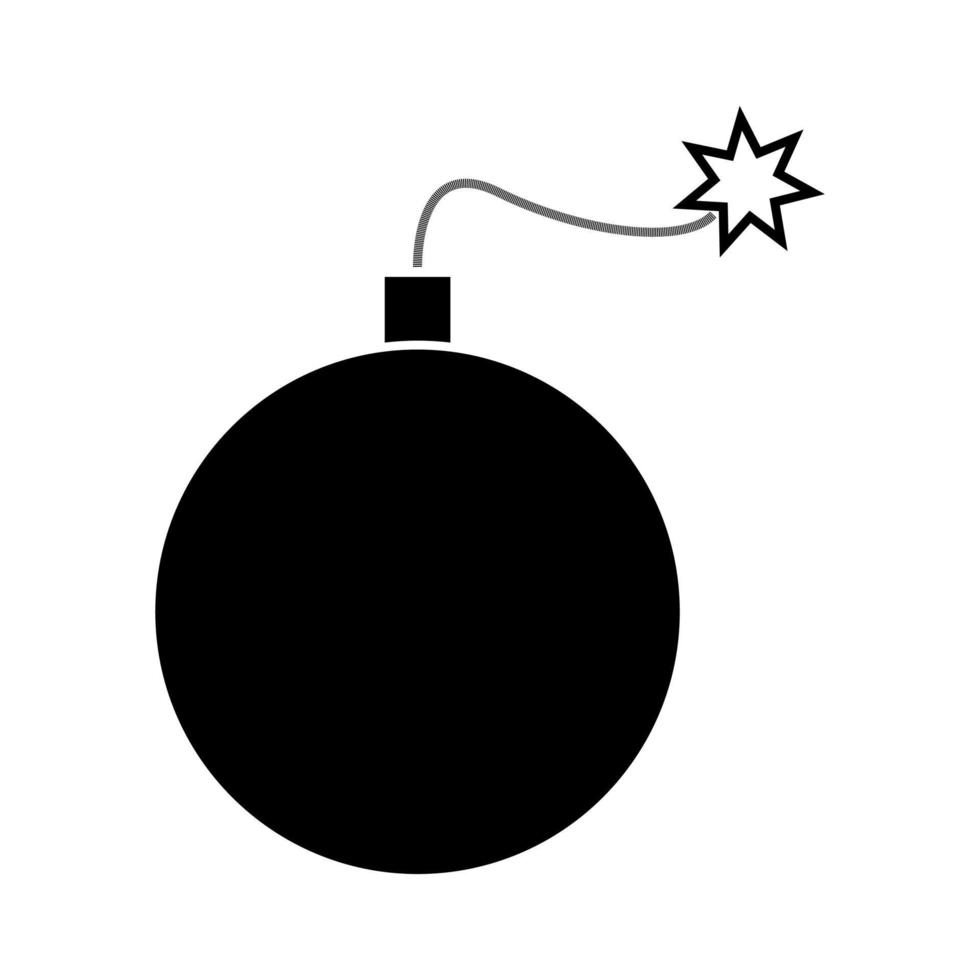 Bomb black color icon . vector