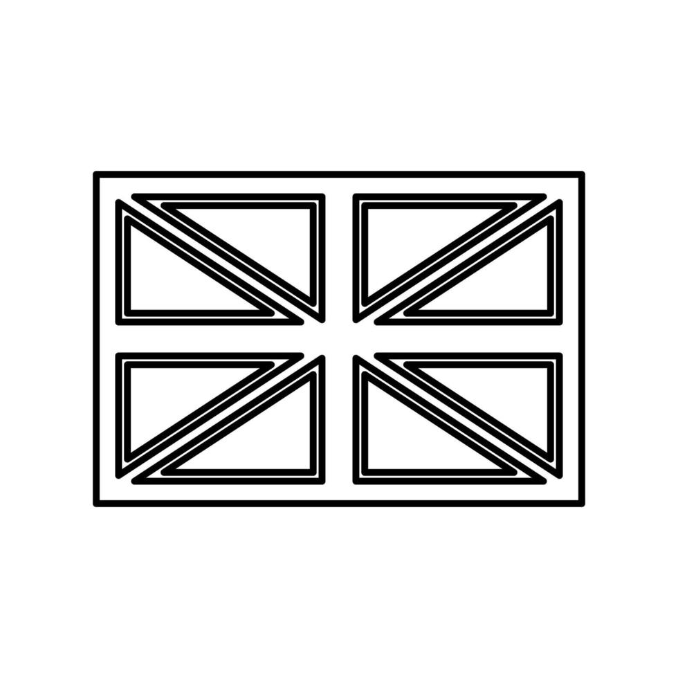 Flag united kingdom black color icon . vector