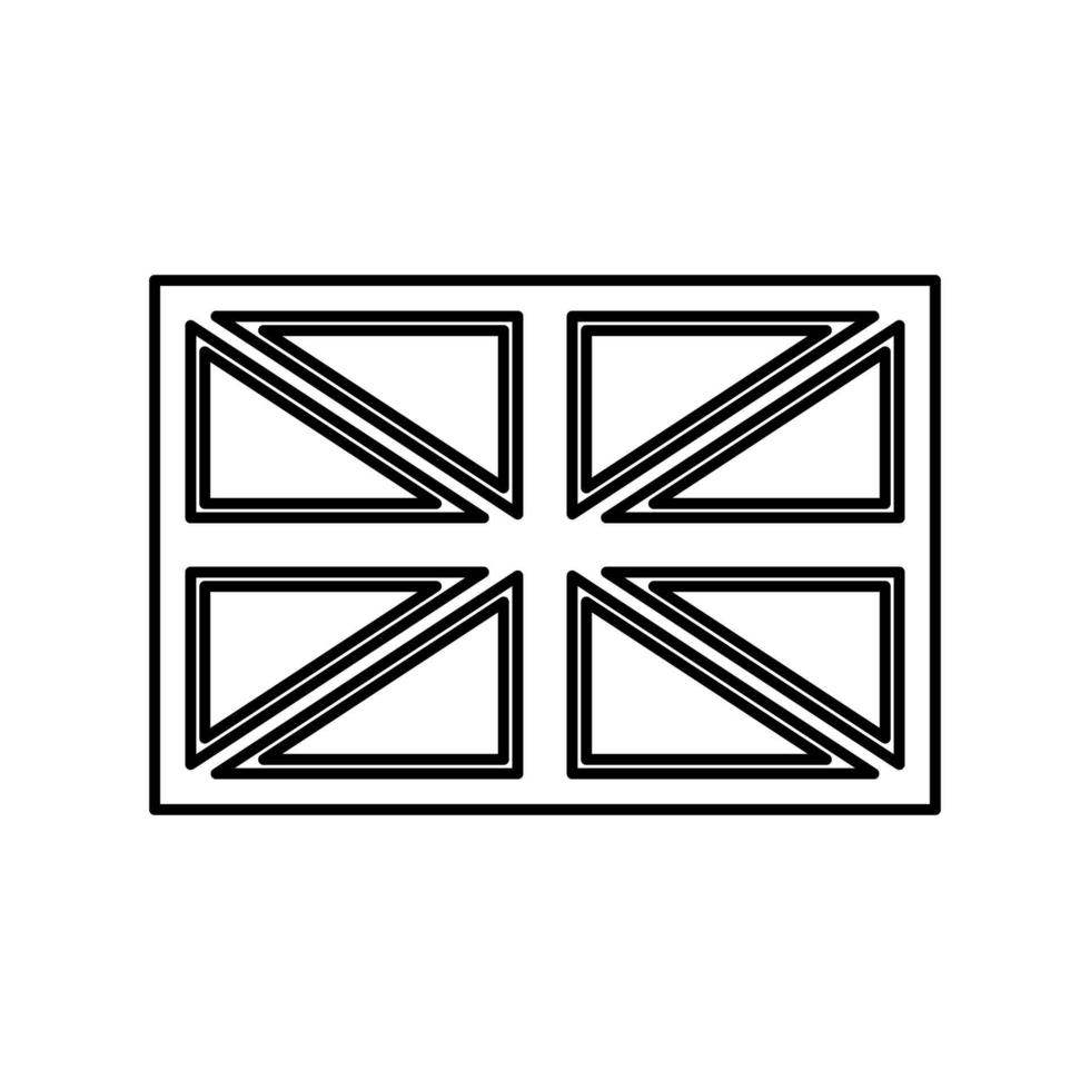 Flag united kingdom black color icon . vector