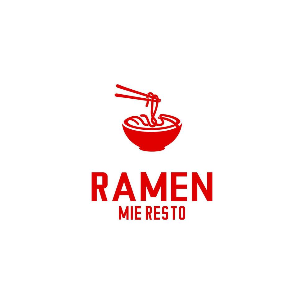 logo ramen, vector de fideos