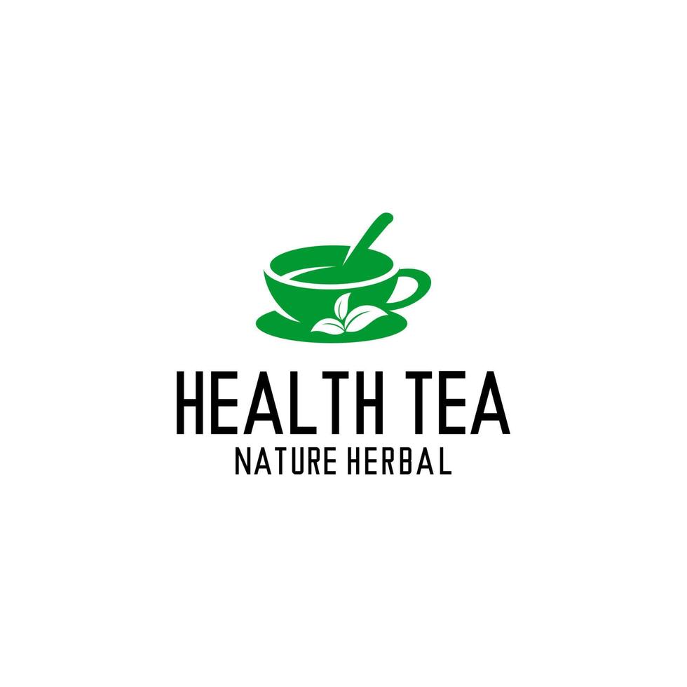 vector de logotipo de té de salud