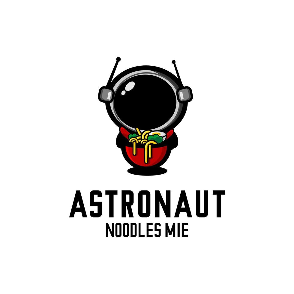 vector de fideos y astronauta