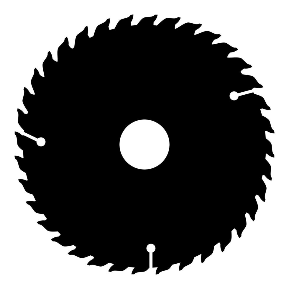 icono de disco circular ilustración en color negro estilo plano imagen simple vector