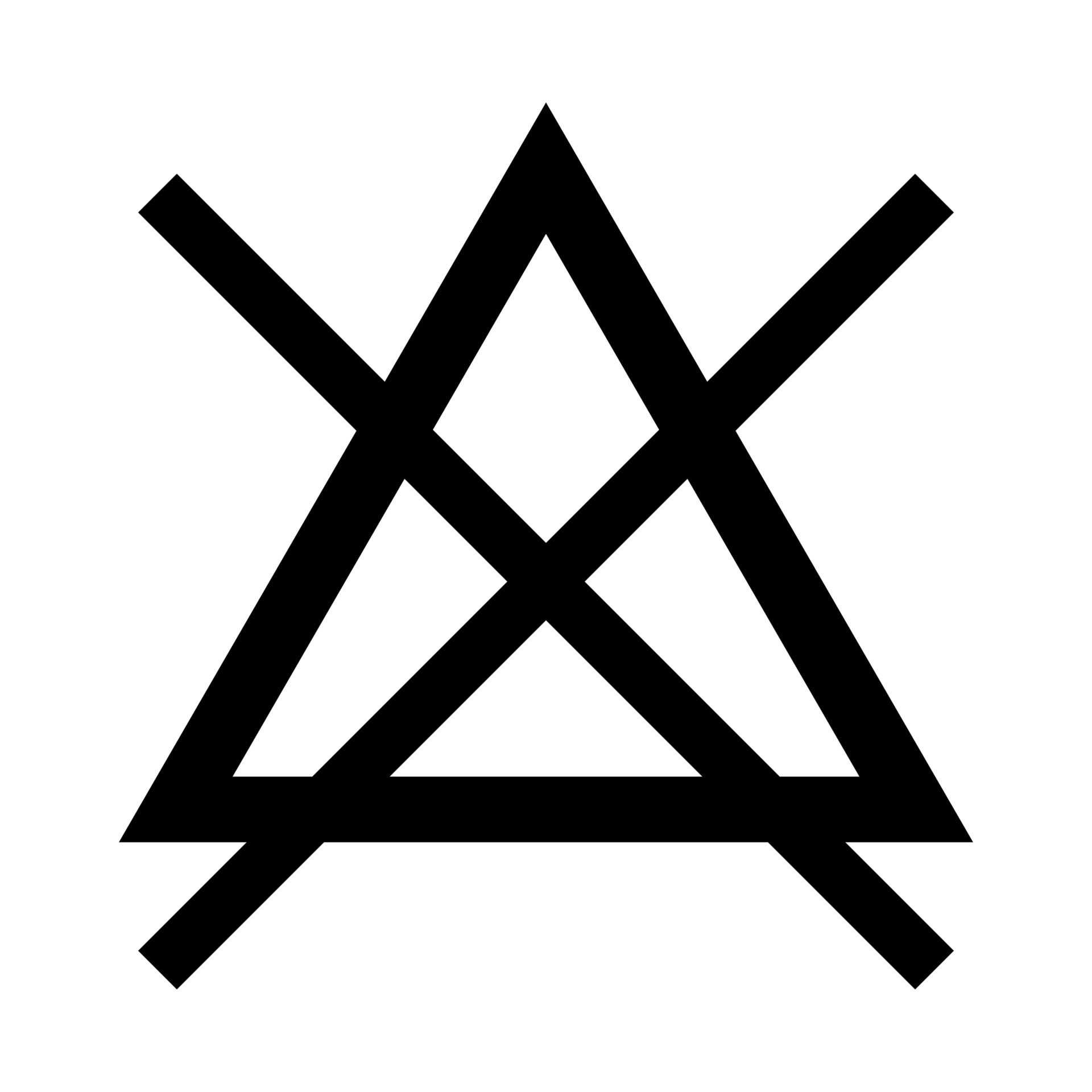 Symbol do not bleach black color icon . 5200428 Vector Art at Vecteezy