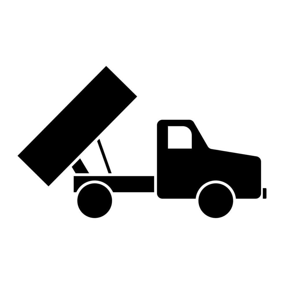 Dumper black color icon . vector