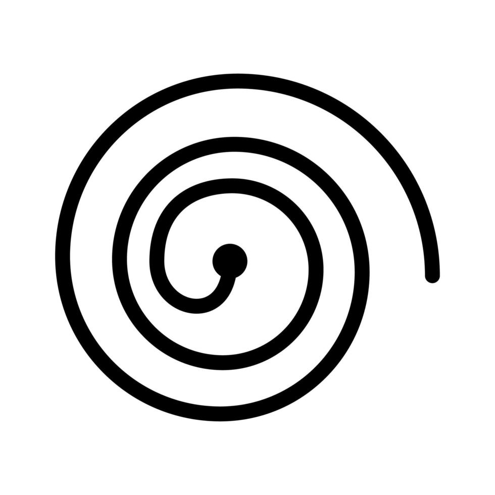 icono de color negro en espiral. vector