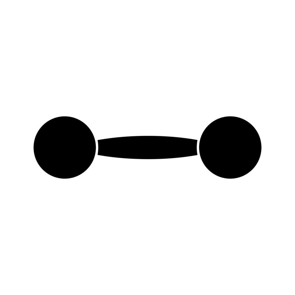 Dumbbell black color icon . vector