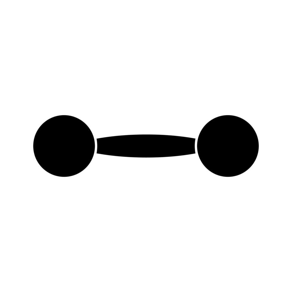 Dumbbell black color icon . vector