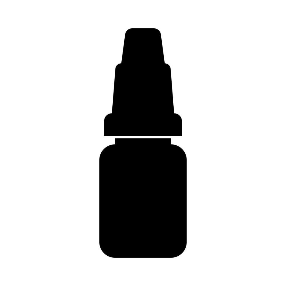 Eye drops black color icon . vector