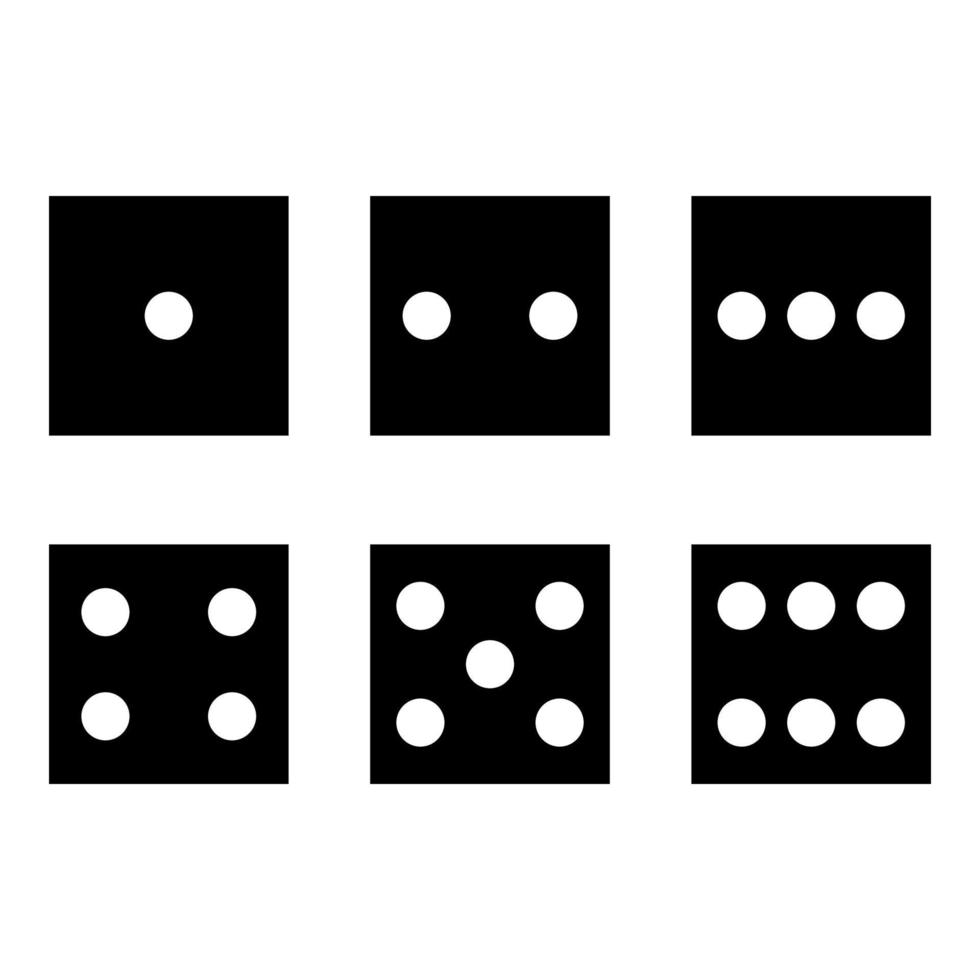 Dice nubes black color icon . vector