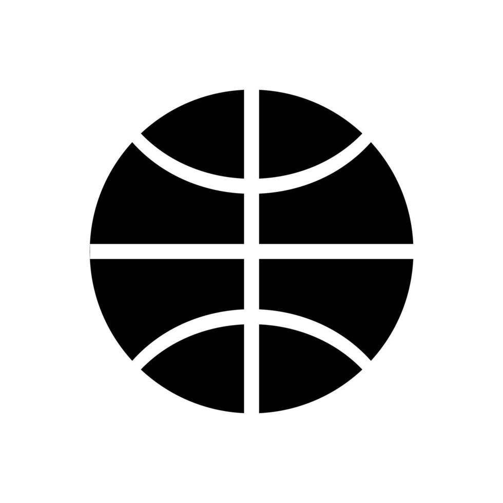 Basketball ball black color icon . vector