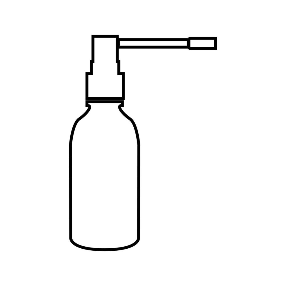 Throat spray it is black icon . vector