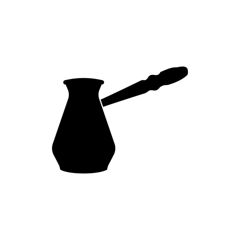 Coffee pot black color icon . vector