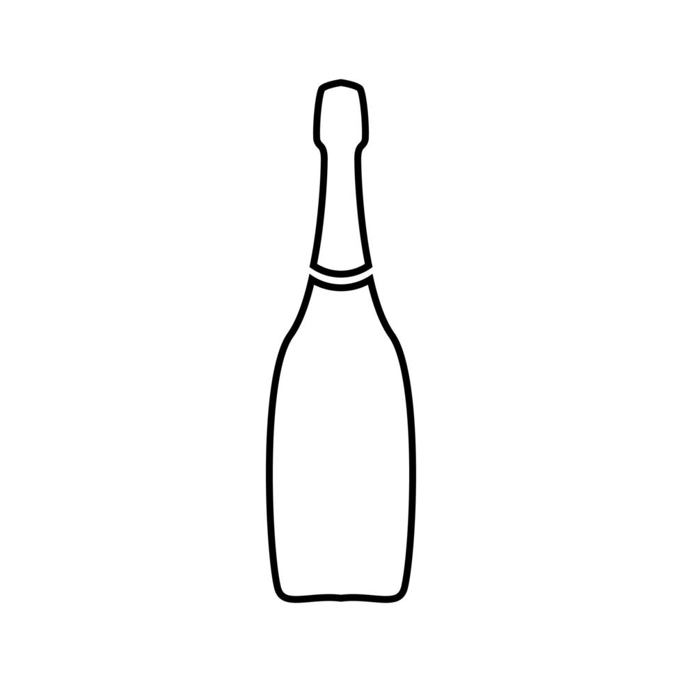 Champagne it is black icon . vector