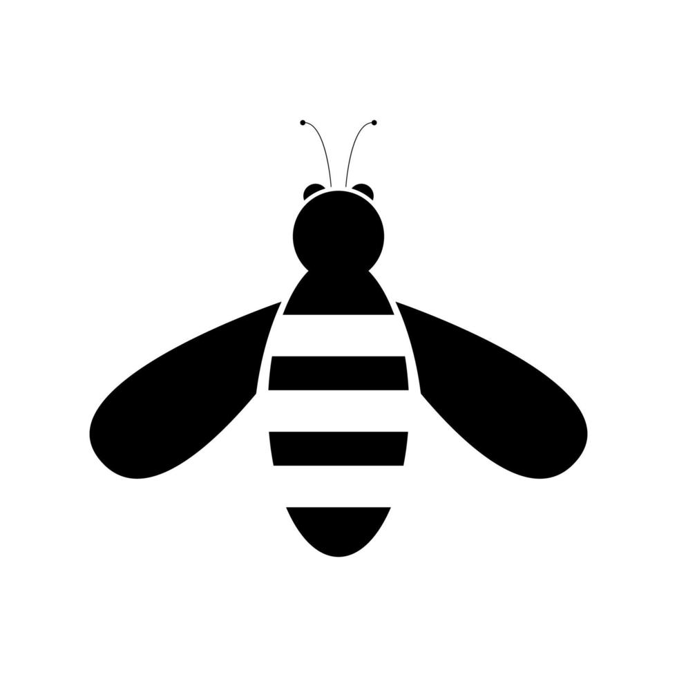 Bee black color icon . vector