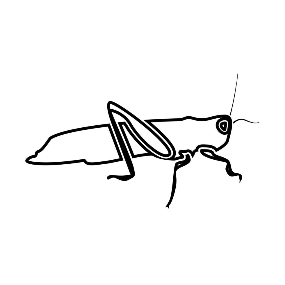 Grasshoper black color icon . vector