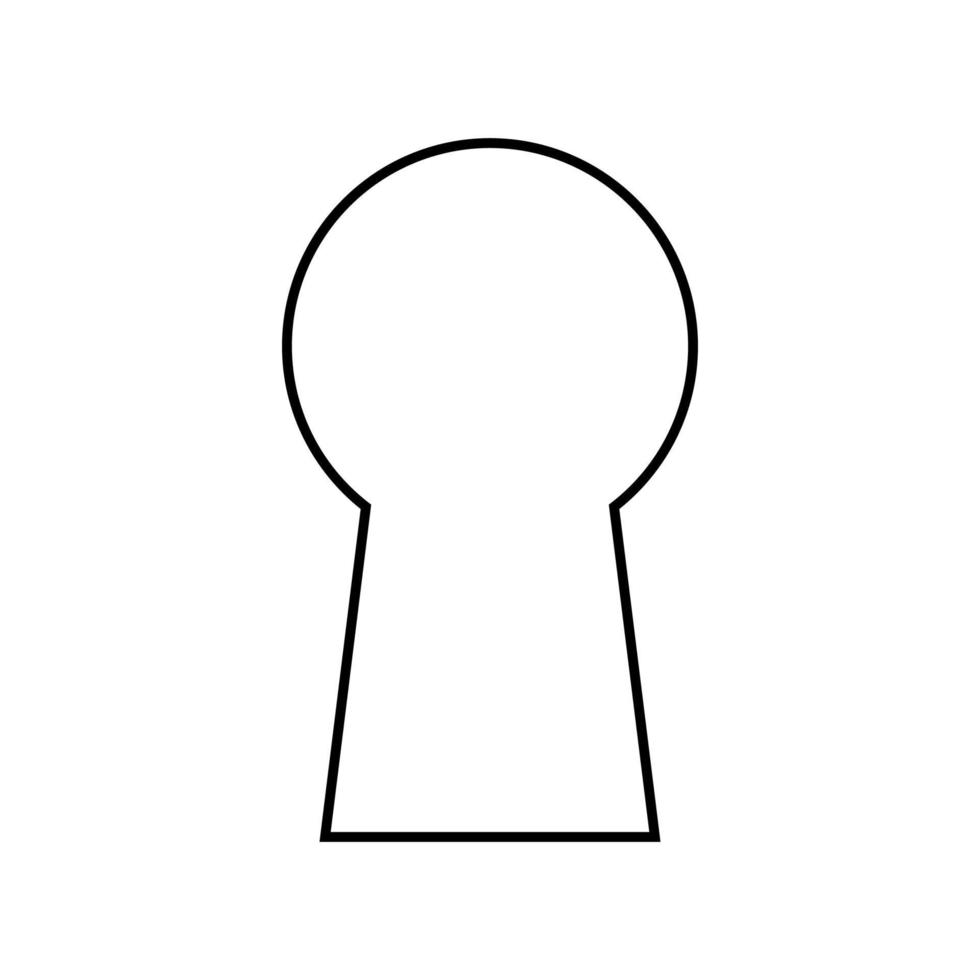 Keyhole black color icon . vector