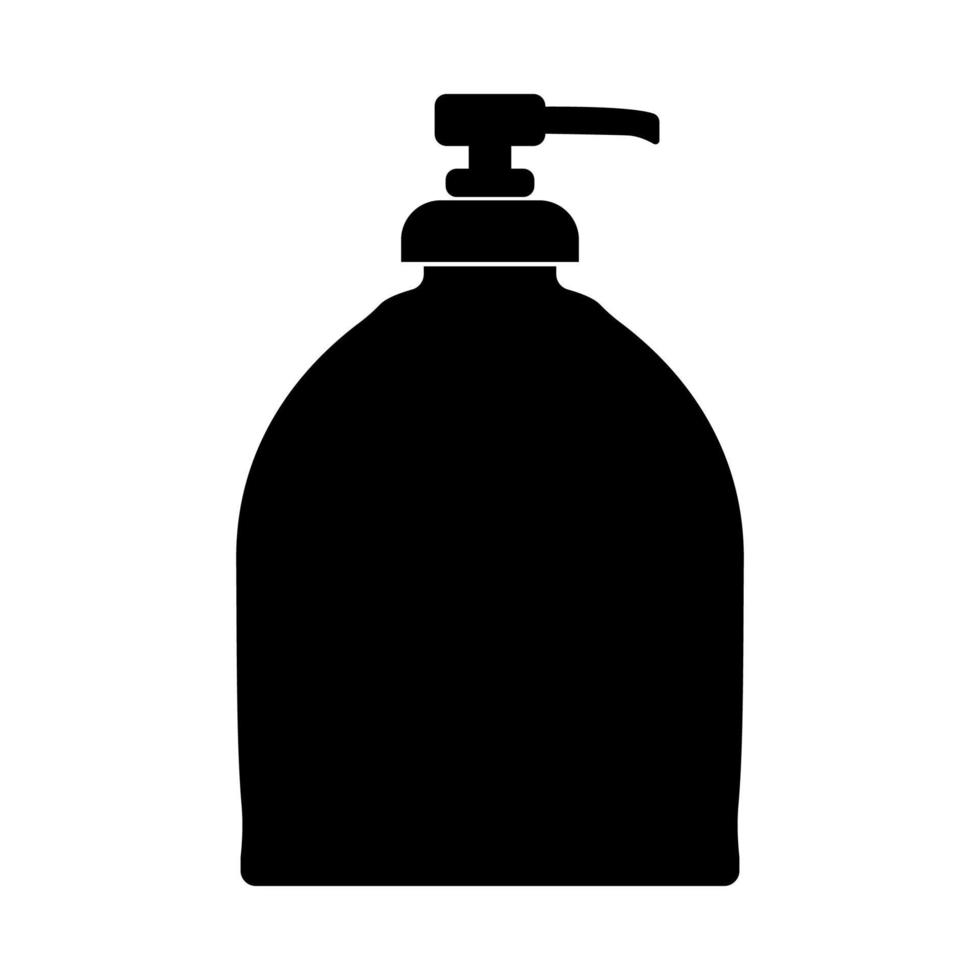 Bottle of liquid soap black color icon . vector