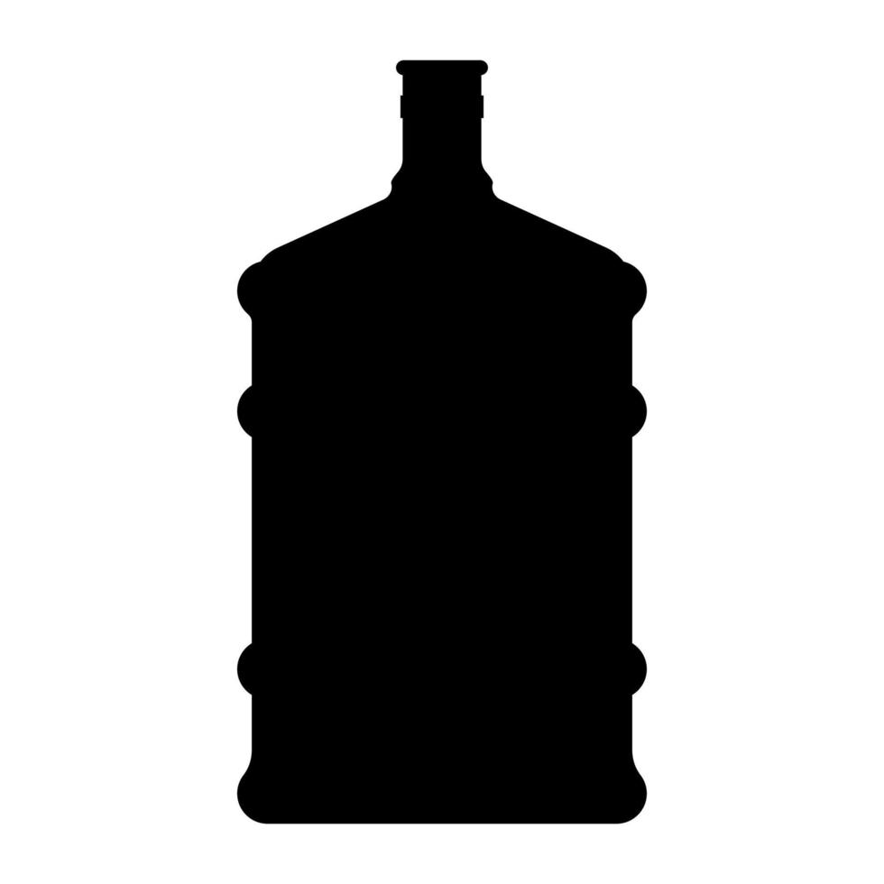dispensador de botellas grandes icono de color negro. vector