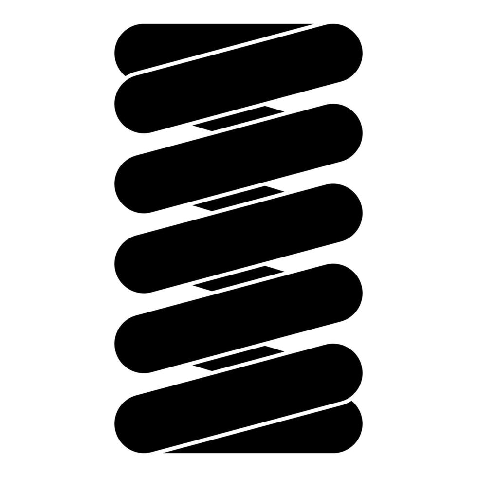 Spring coil icon black color illustration flat style simple image vector