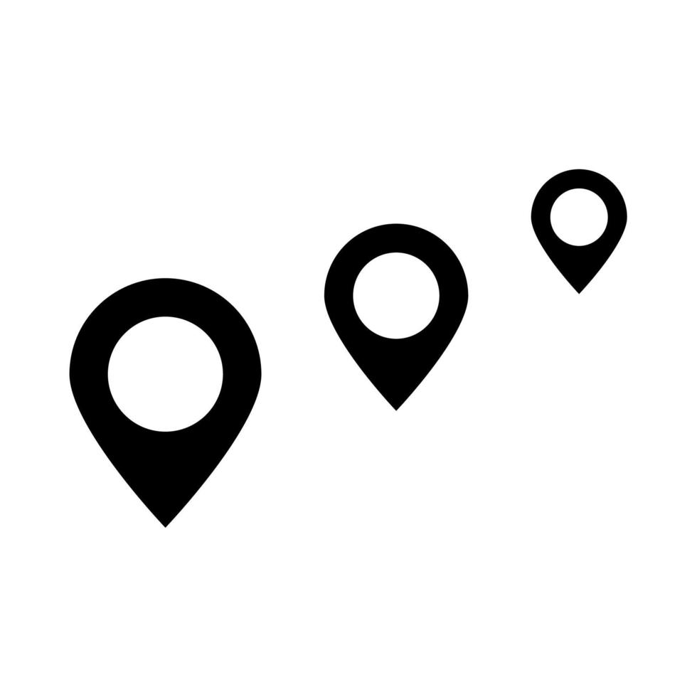 Location way it is black icon . vector