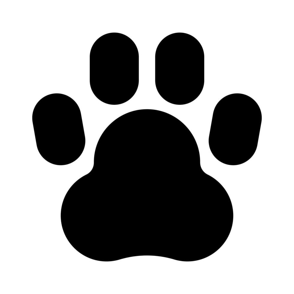 Animal footprint black color icon . vector