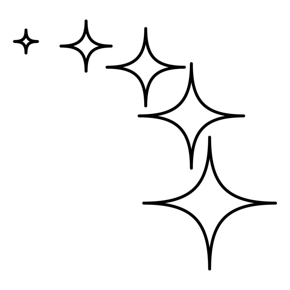 estrellas en la pista cinco elementos icono color negro ilustración estilo plano imagen simple vector