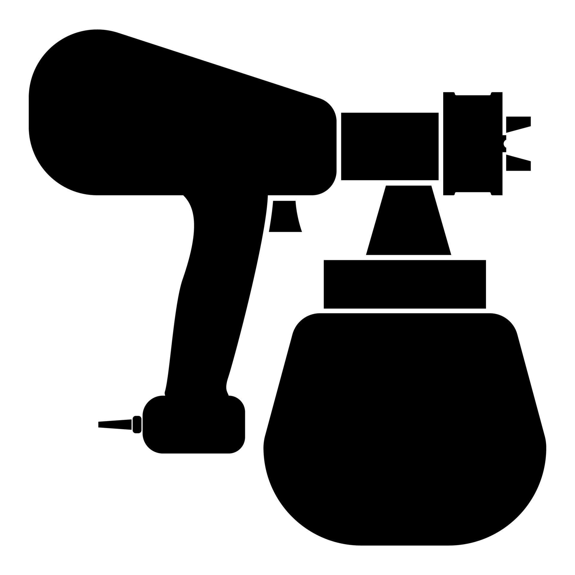 Sprayer paint icon black color illustration flat style simple image