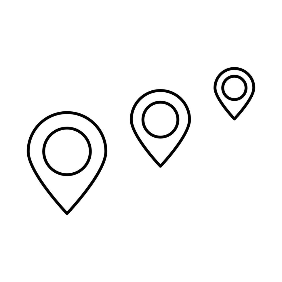 Location way it is black icon . vector