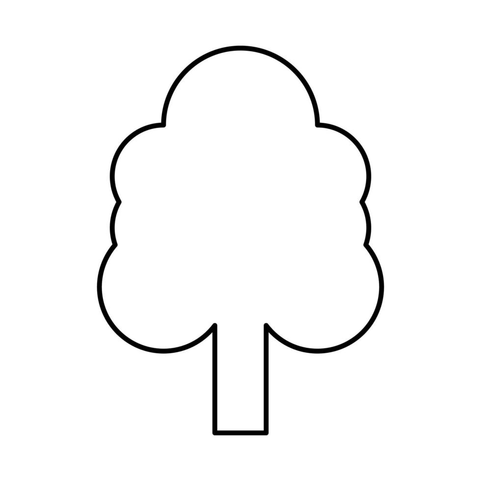 árbol es icono negro. vector