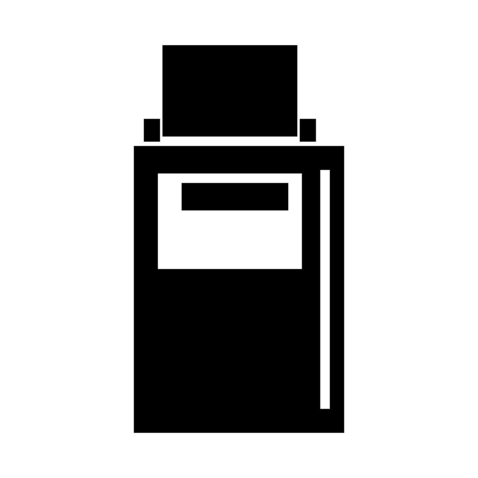 Hand terminal it is black icon . vector