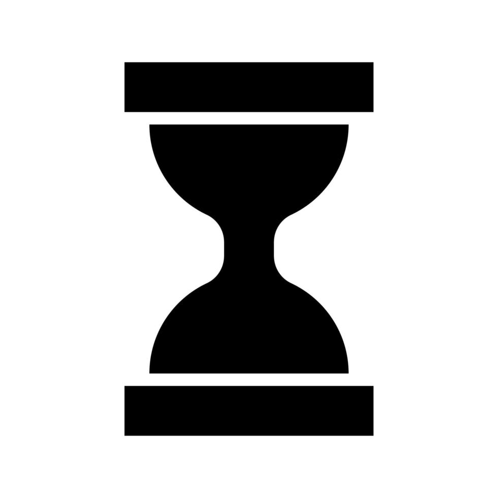 reloj de arena es icono negro. vector