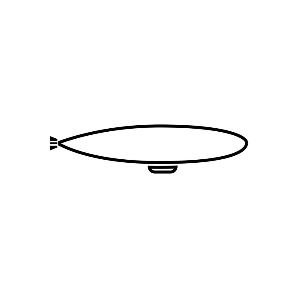 Dirigible it is black icon . vector