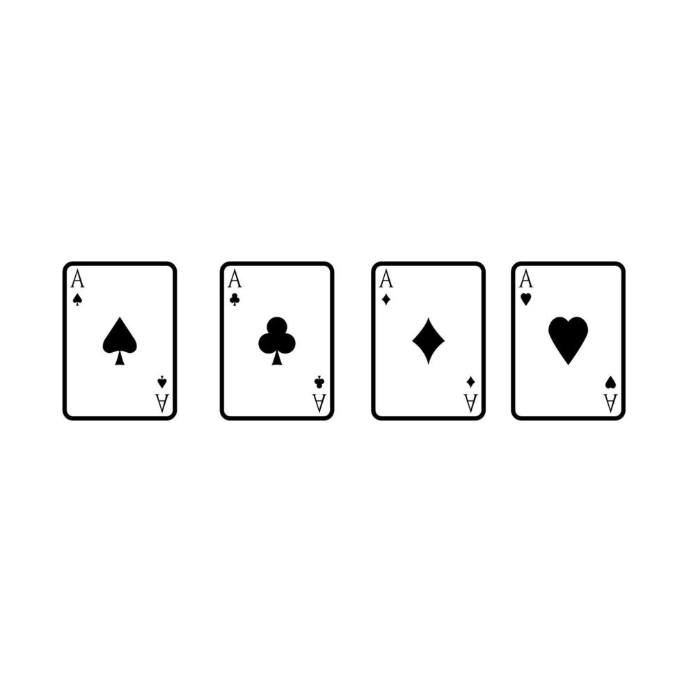 Playing cards black color icon . vector