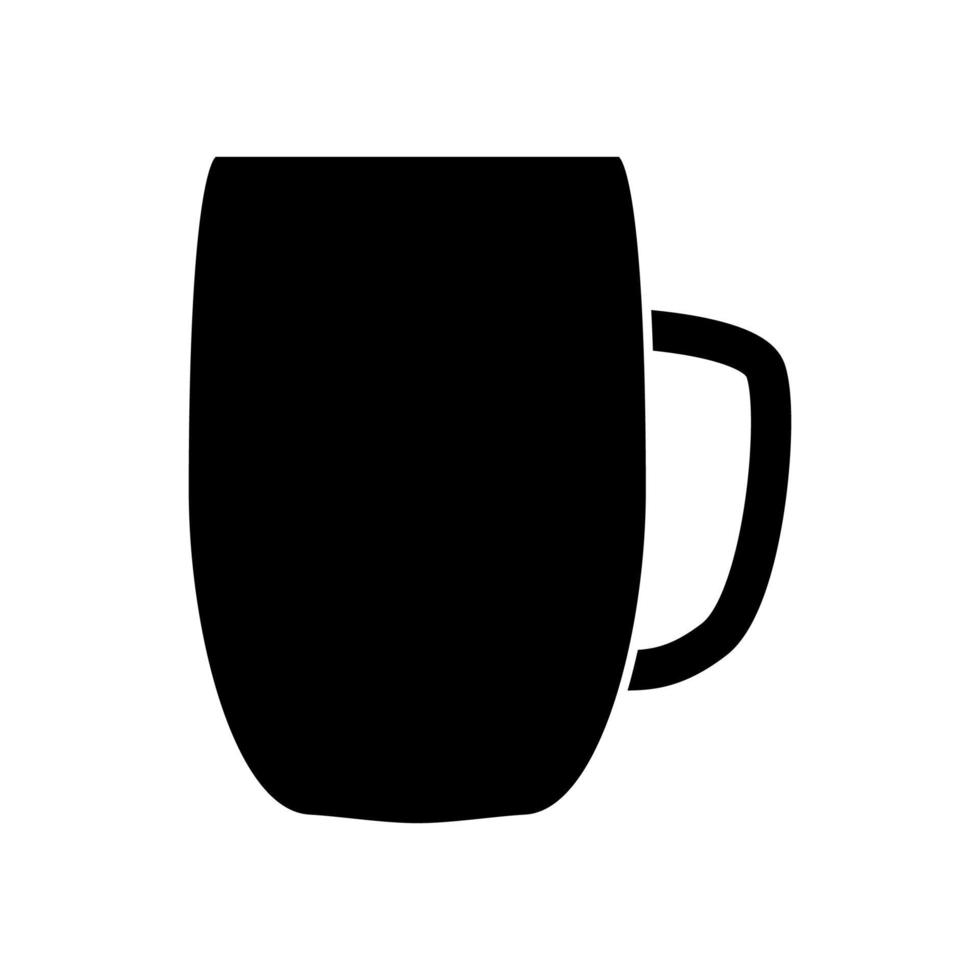 Beer mug black color icon . vector
