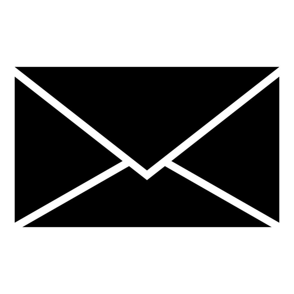 Letter icon black color illustration flat style simple image vector