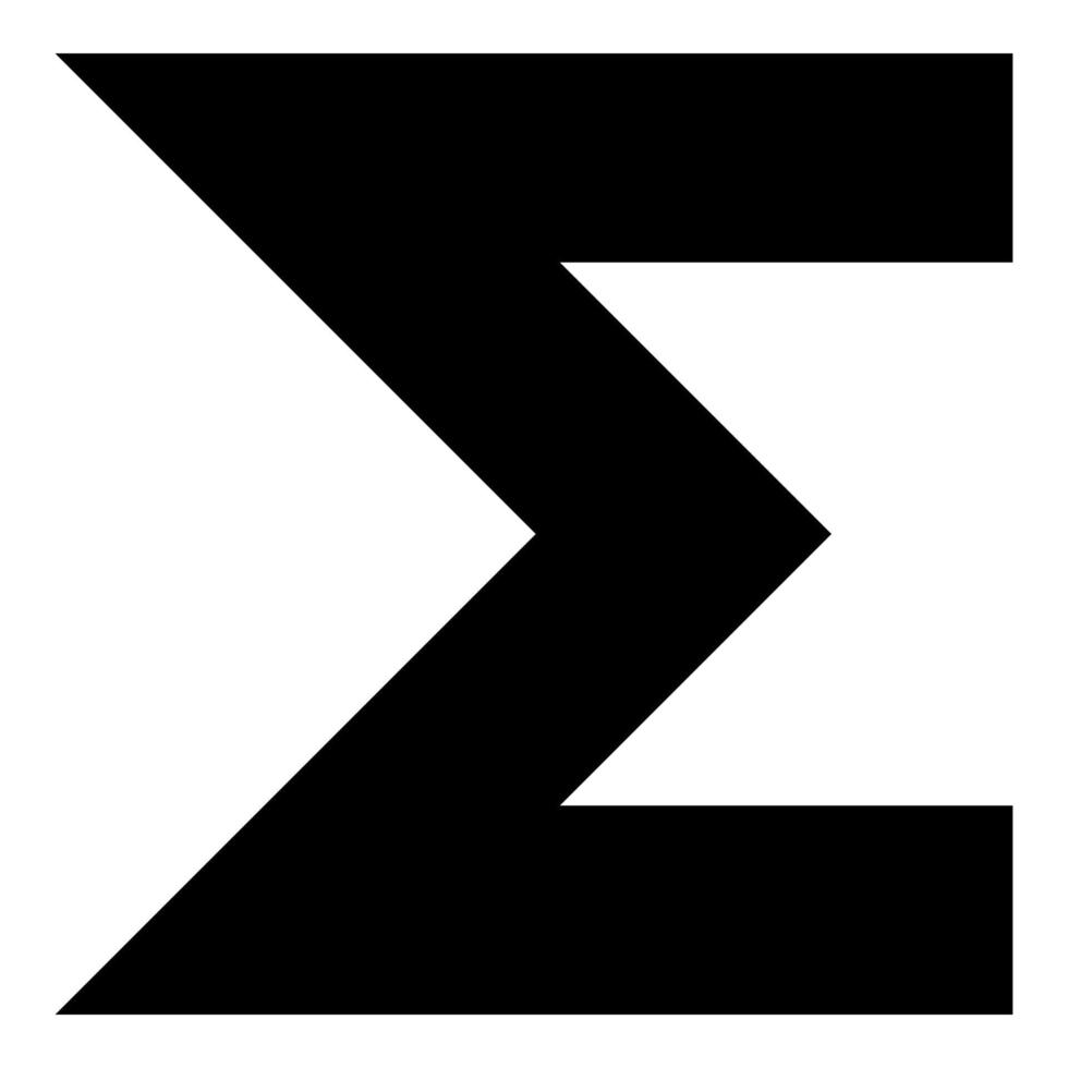 Sum symbol icon black color illustration flat style simple image vector