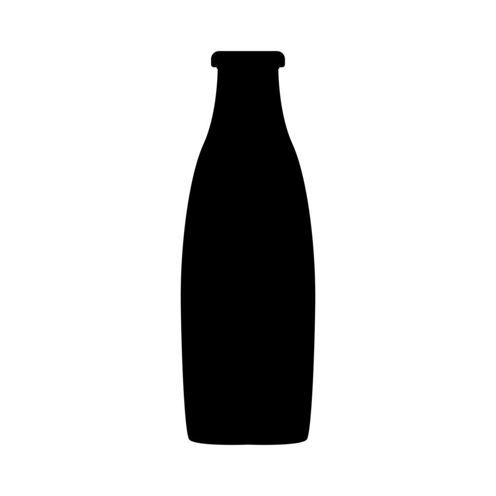 botella es icono negro. vector