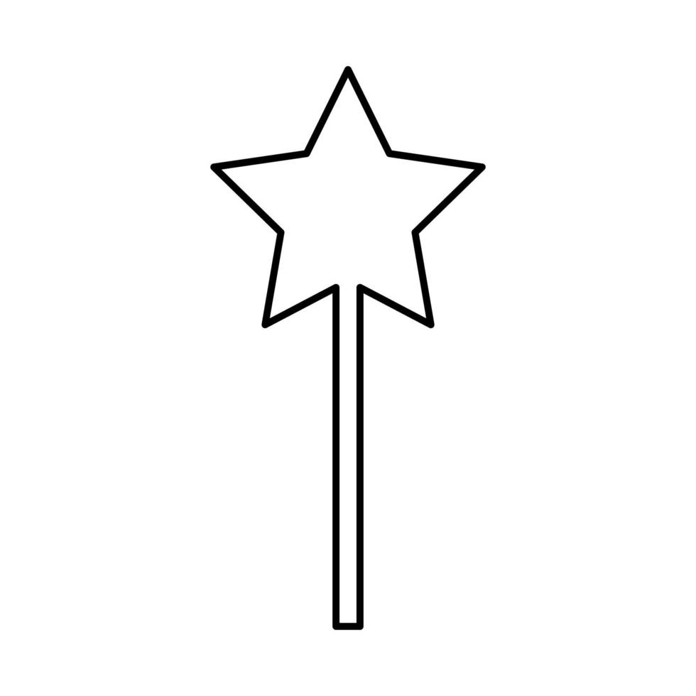 Magic wand it is black icon . vector