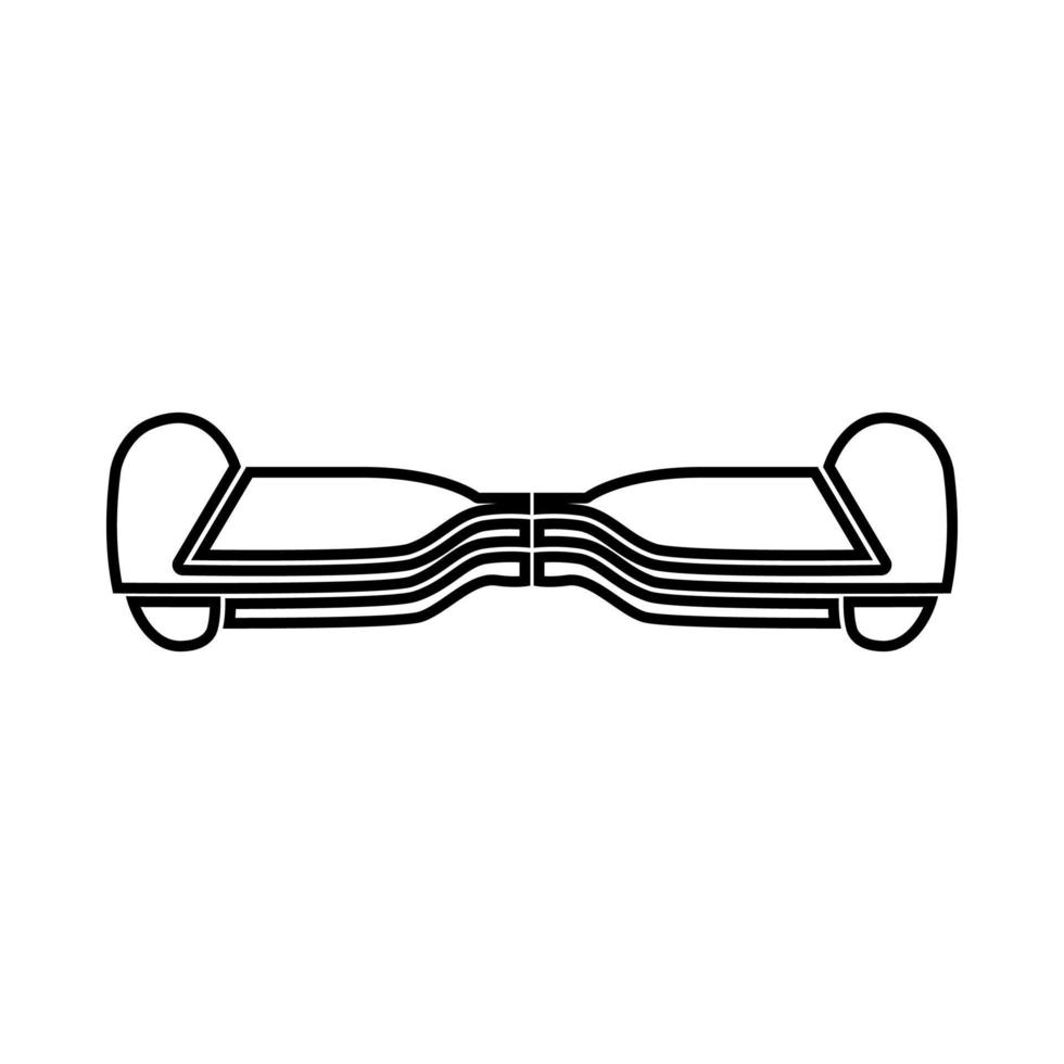 Gyroboard it is black icon . vector