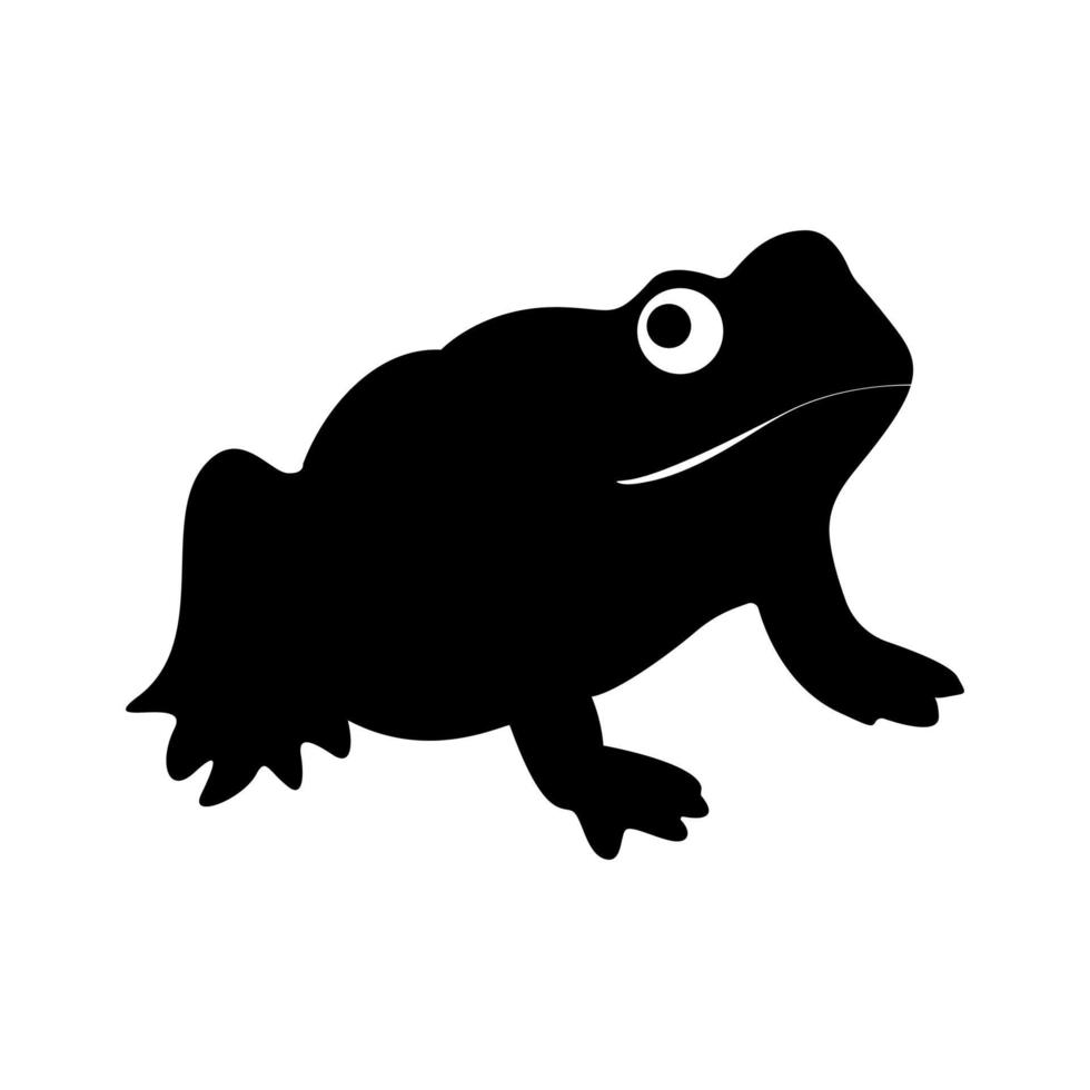 Frog it is black icon . vector