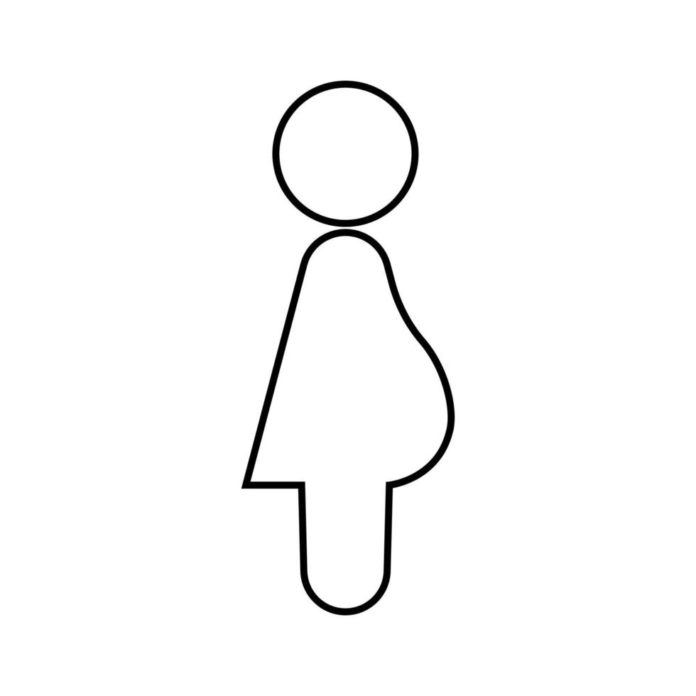 Pregnant woman it is black icon . vector