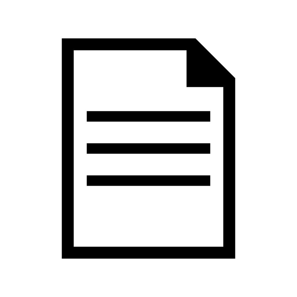 Document black color icon . vector