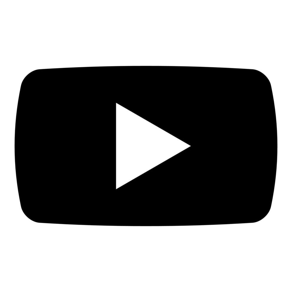 Play button icon black color illustration flat style simple image vector