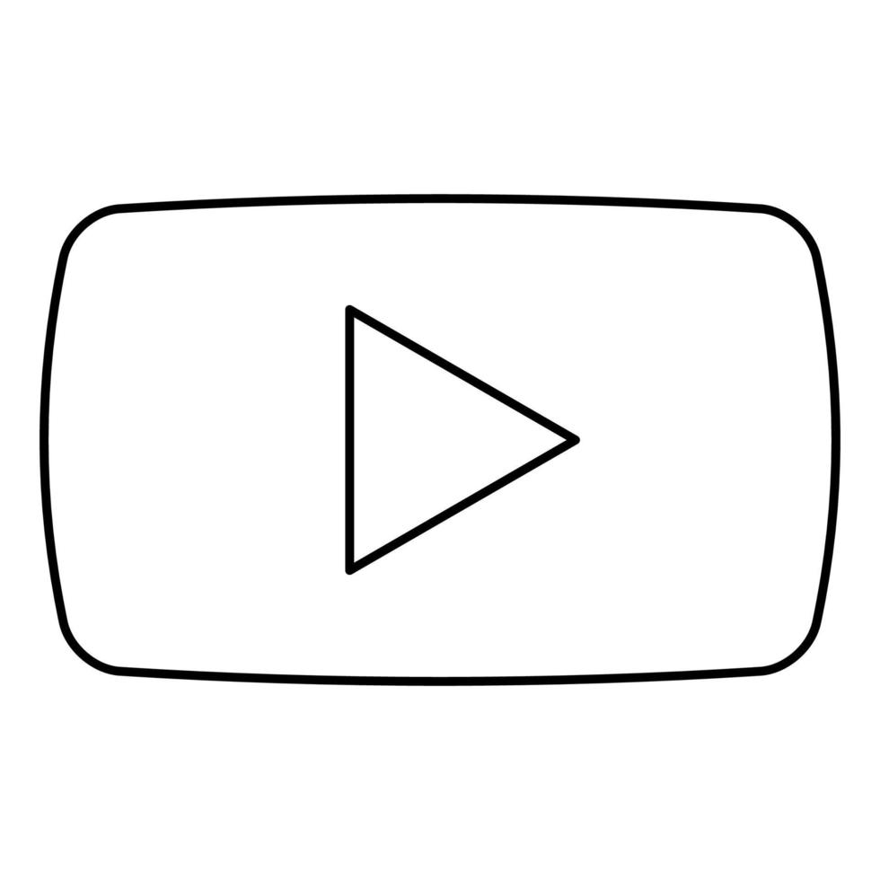 Play button icon black color illustration flat style simple image vector